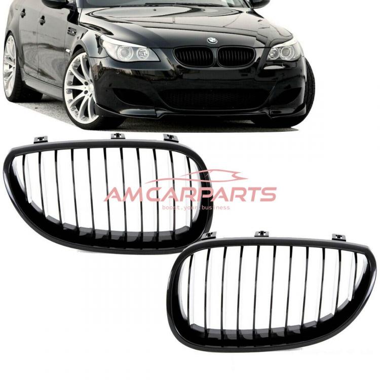 Upgrade Design Kühlergrill / Sportgrill passend für BMW 5er E60 / E61 03-10 Matt schwarz