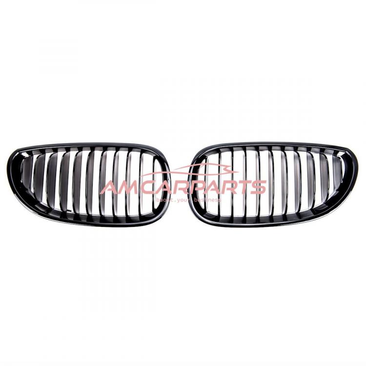 Preview: Upgrade Design Kühlergrill / Sportgrill passend für BMW 5er E60 / E61 03-10 Hochglanz schwarz