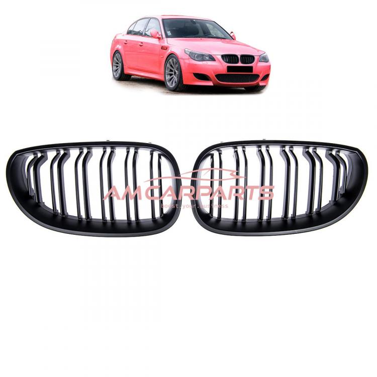 Upgrade Design Kühlergrill / Sportgrill passend für BMW 5er E60 / E61 03-10 Matt schwarz
