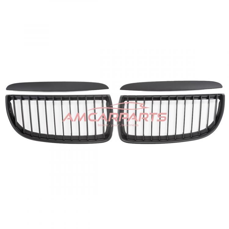 Preview: Upgrade Design Kühlergrill / Sportgrill passend für BMW 3er E90 / E91 Vor-Facelift 05-08 Matt schwarz