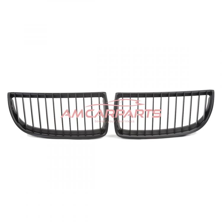 Preview: Upgrade Design Kühlergrill / Sportgrill passend für BMW 3er E90 / E91 Vor-Facelift 05-08 Matt schwarz