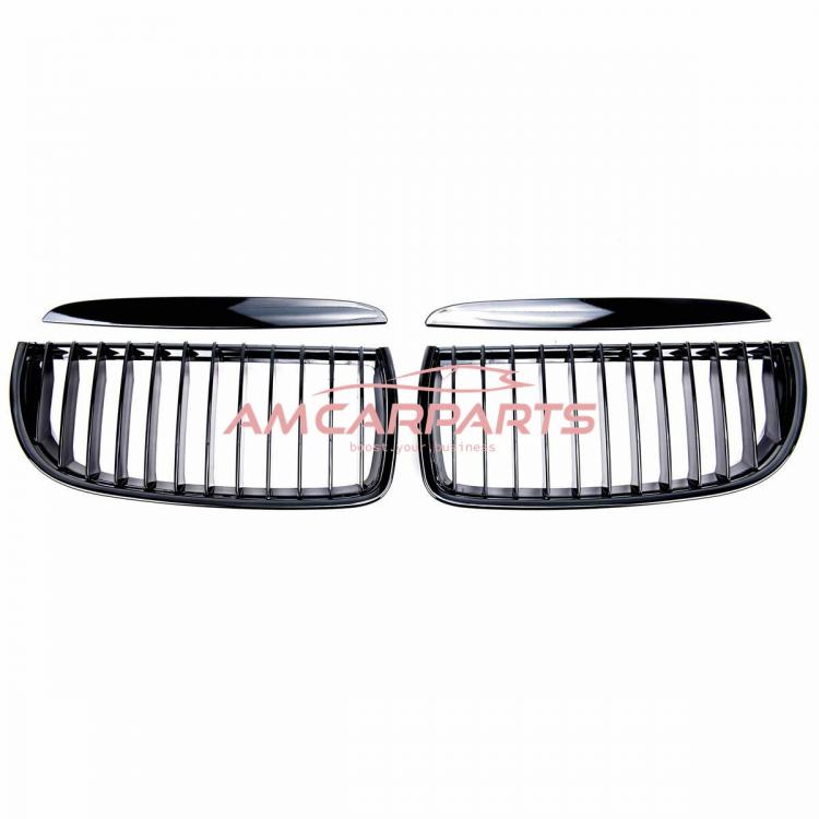 Upgrade Design Kühlergrill / Sportgrill passend für BMW 3er E90 / E91 05-08 Hochglanz schwarz