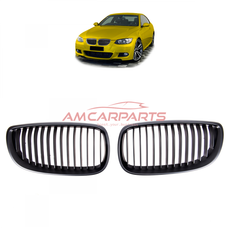 Upgrade Design Kühlergrill / Sportgrill passend für BMW 3er E92 / E93 Vor-Facelift 06-10 Matt schwarz