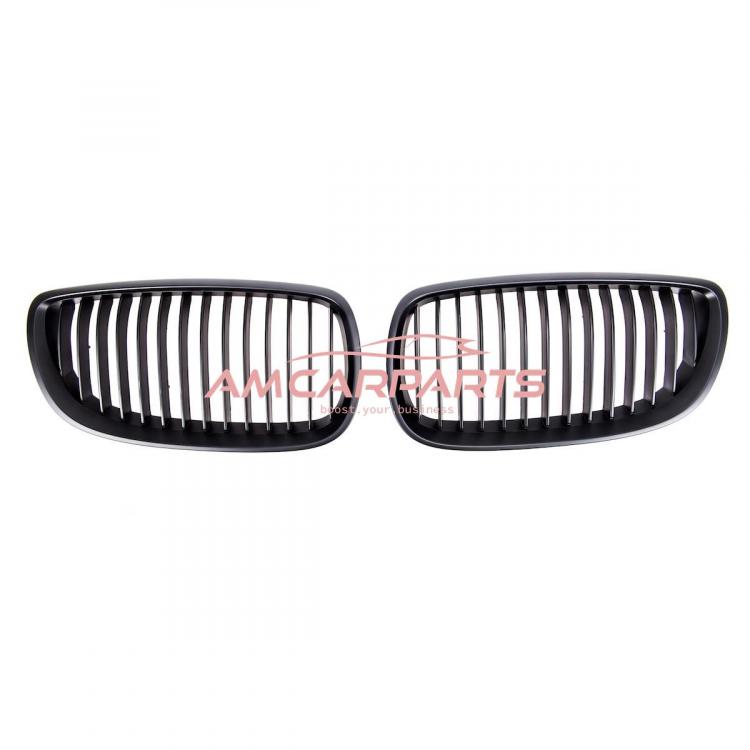 Preview: Upgrade Design Kühlergrill / Sportgrill passend für BMW 3er E92 / E93 Vor-Facelift 06-10 Matt schwarz