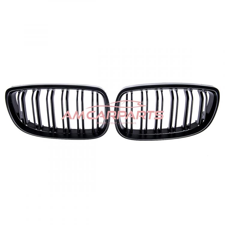 Preview: Upgrade Design Kühlergrill / Sportgrill passend für BMW 3er E92 / E93 Vor-Facelift 05-10 Matt schwarz