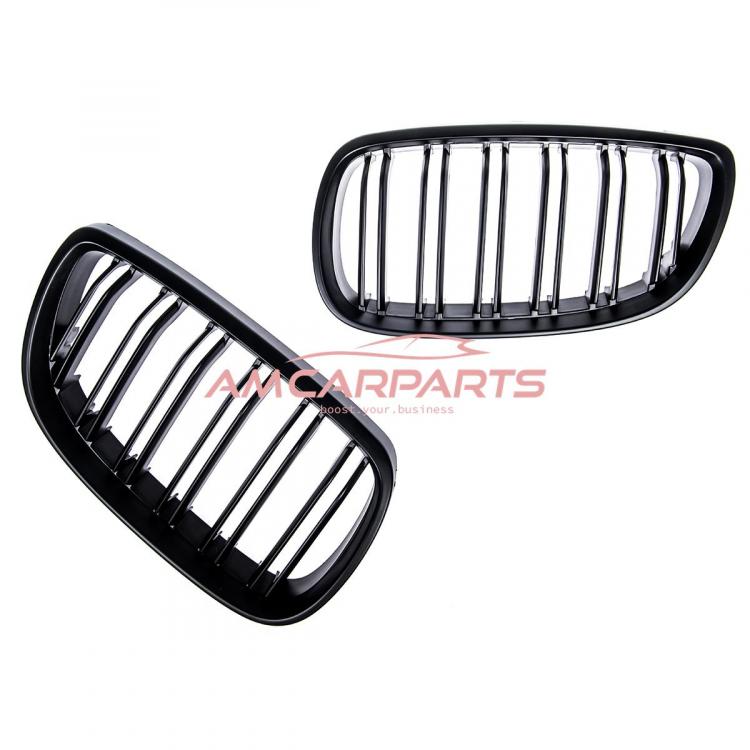 Preview: Upgrade Design Kühlergrill / Sportgrill passend für BMW 3er E92 / E93 Vor-Facelift 05-10 Matt schwarz