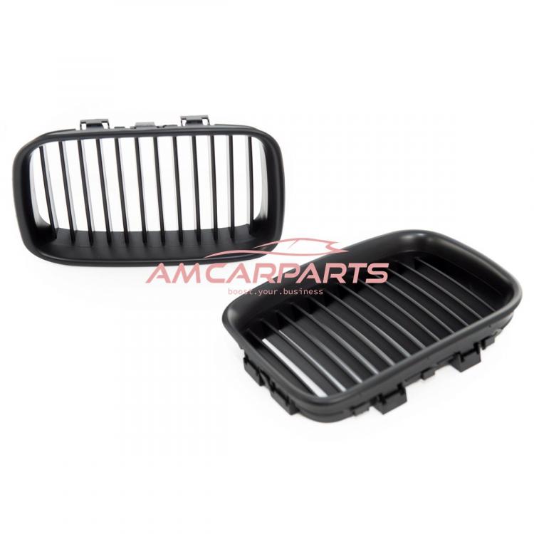 Upgrade Design Kühlergrill / Sportgrill passend für BMW 3er E36 Vor-Facelift 91-96 Matt schwarz