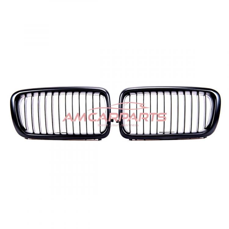 Preview: Upgrade Design Kühlergrill / Sportgrill passend für BMW 7er E38 94-01 Matt schwarz