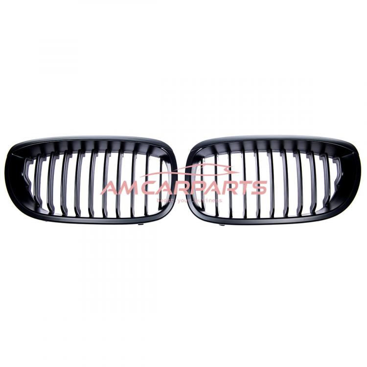 Preview: Upgrade Design Kühlergrill / Sportgrill passend für BMW 3er E46 Facelift 03-06 Matt schwarz