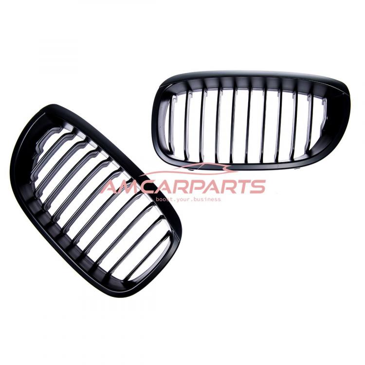 Preview: Upgrade Design Kühlergrill / Sportgrill passend für BMW 3er E46 Facelift 03-06 Matt schwarz
