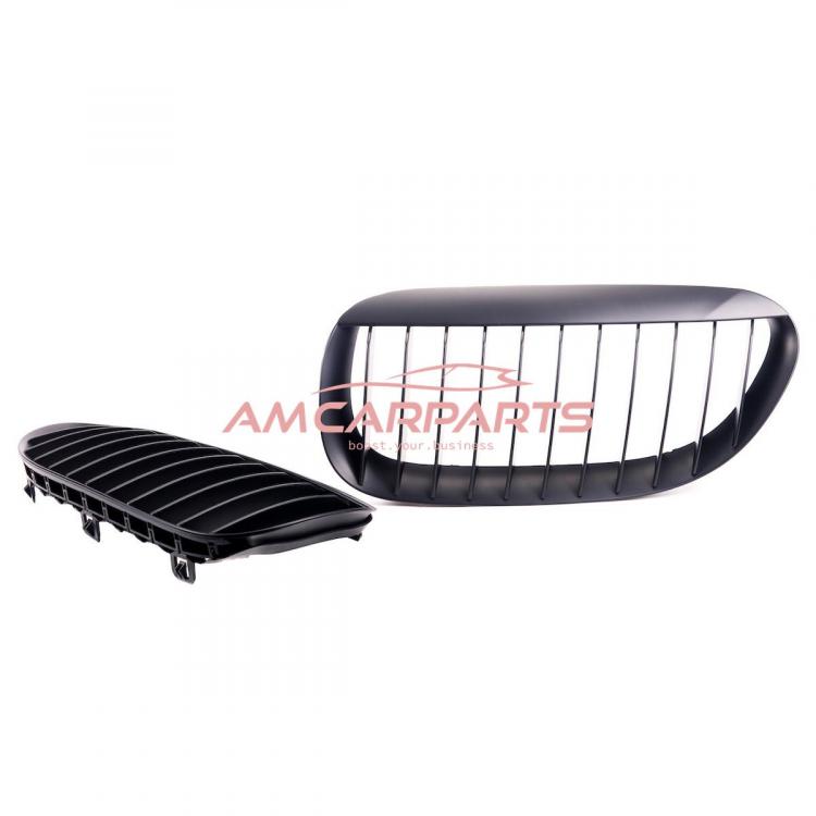 Preview: Upgrade Design Kühlergrill / Sportgrill passend für BMW 6er E63 / E64 03-10 Matt schwarz