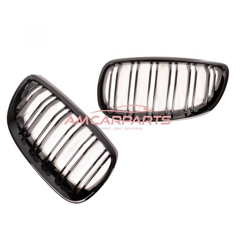 Preview: Upgrade Design Kühlergrill / Sportgrill passend für BMW 3er E92 / E93 Vor-Facelift 06-10 Hochglanz schwarz