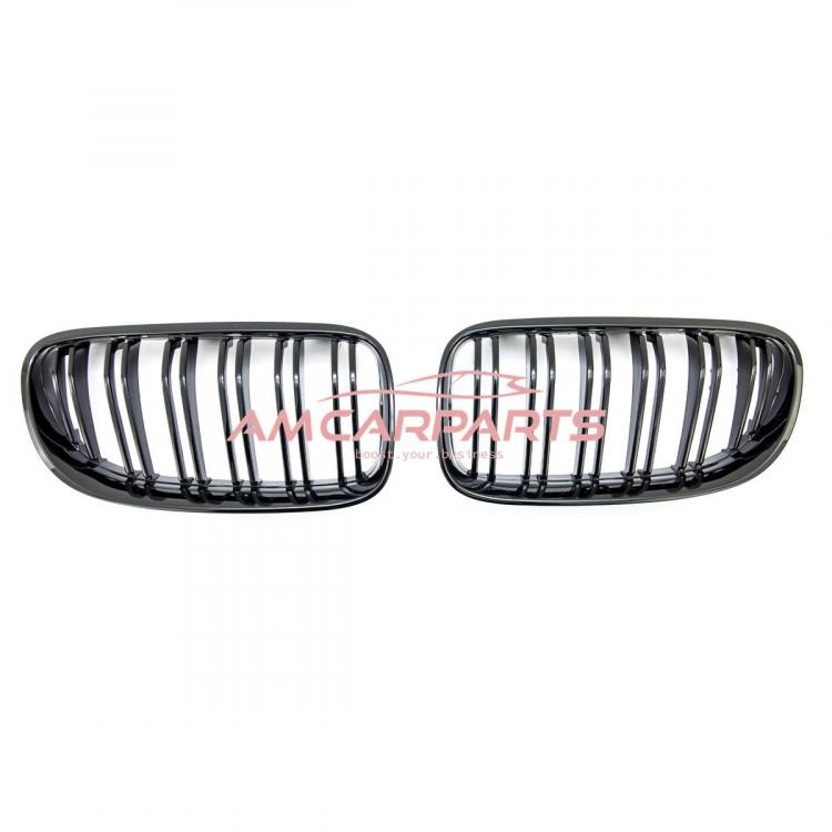 Upgrade Design Kühlergrill / Sportgrill passend für BMW 3er E92 / E93 Facelift 10-13 Hochglanz schwarz