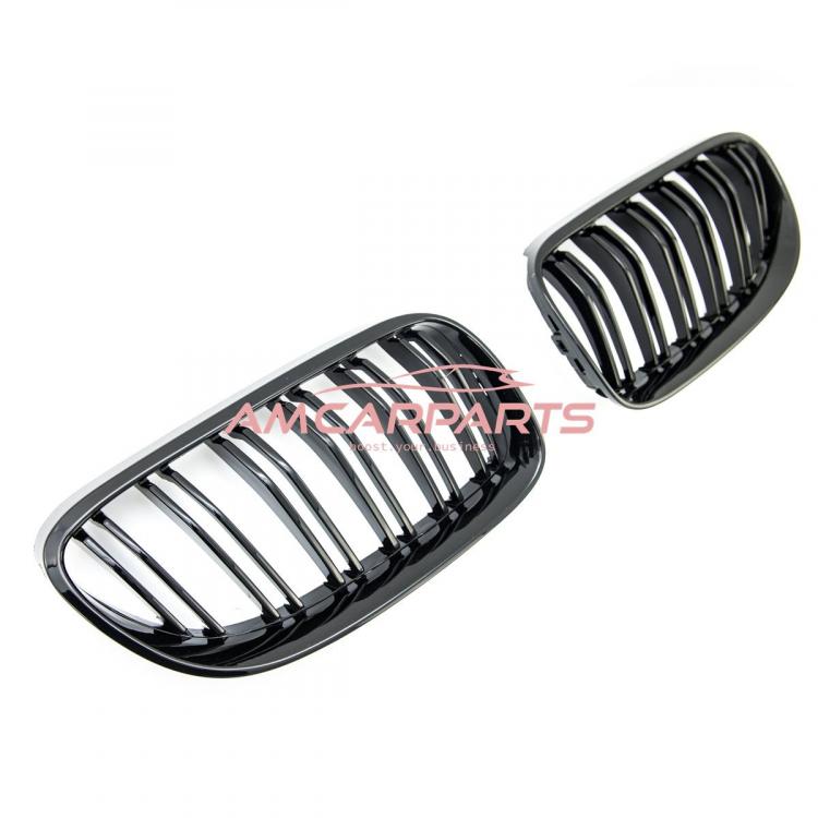 Preview: Upgrade Design Kühlergrill / Sportgrill passend für BMW 3er E92 / E93 Facelift 10-13 Hochglanz schwarz