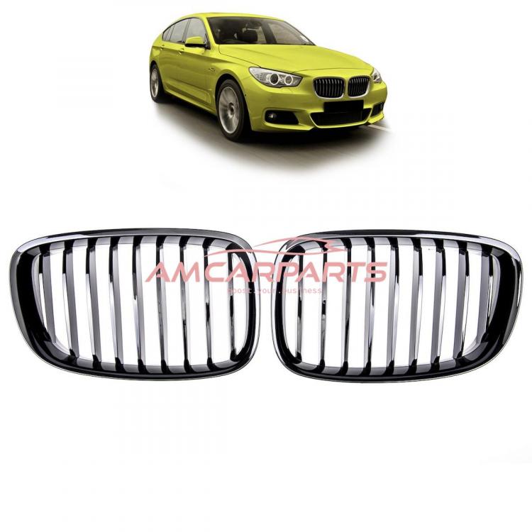 Upgrade Design Kühlergrill / Sportgrill passend für BMW 5er F07 13-17 Hochglanz schwarz