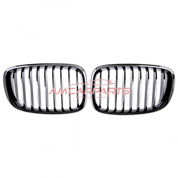 Upgrade Design Kühlergrill / Sportgrill passend für BMW 5er F07 13-17 Hochglanz schwarz
