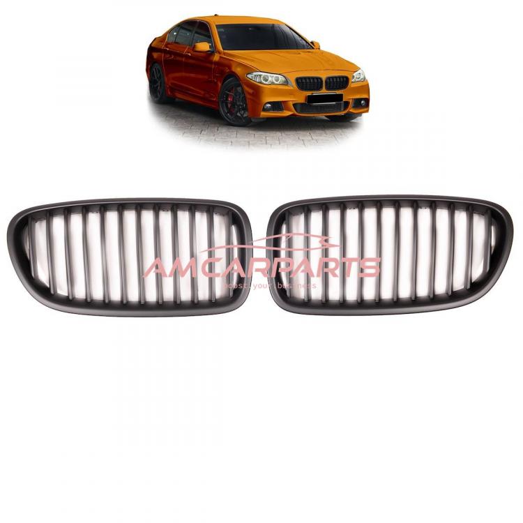 Upgrade Design Kühlergrill / Sportgrill passend für BMW 5er F10 / F11 10-18 Matt schwarz