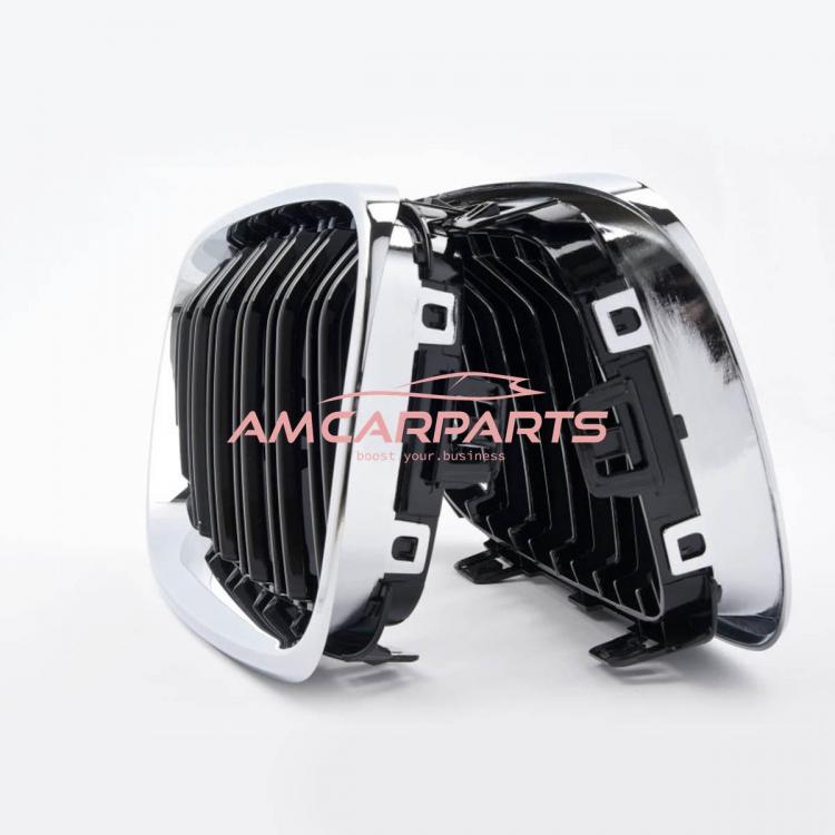 Upgrade Design Kühlergrill / Sportgrill passend für BMW 2er F22 / F23 13-21 Hochglanz schwarz / chrom