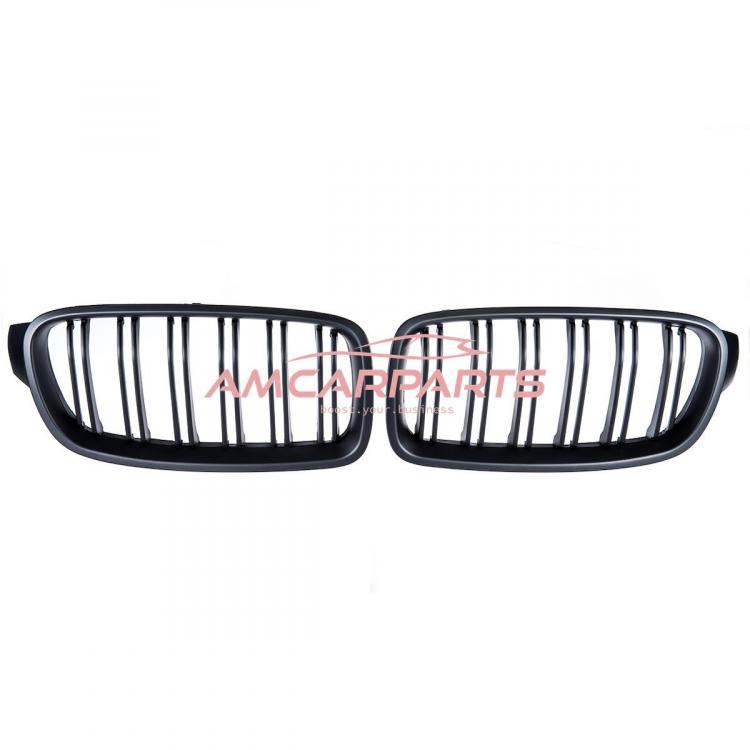 Preview: Upgrade Design Kühlergrill / Sportgrill passend für BMW 3er F30 / F31 11-19 Matt schwarz