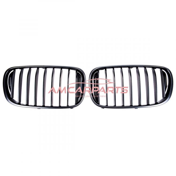 Preview: Upgrade Design Kühlergrill / Sportgrill passend für BMW 7er G11 / G12 Vor-Facelift 15-19 Matt schwarz