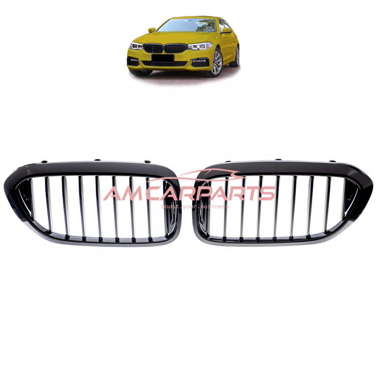Upgrade Design Kühlergrill / Sportgrill passend für BMW 5er G30 / G31 Vor-Facelift 17-20 Hochglanz schwarz