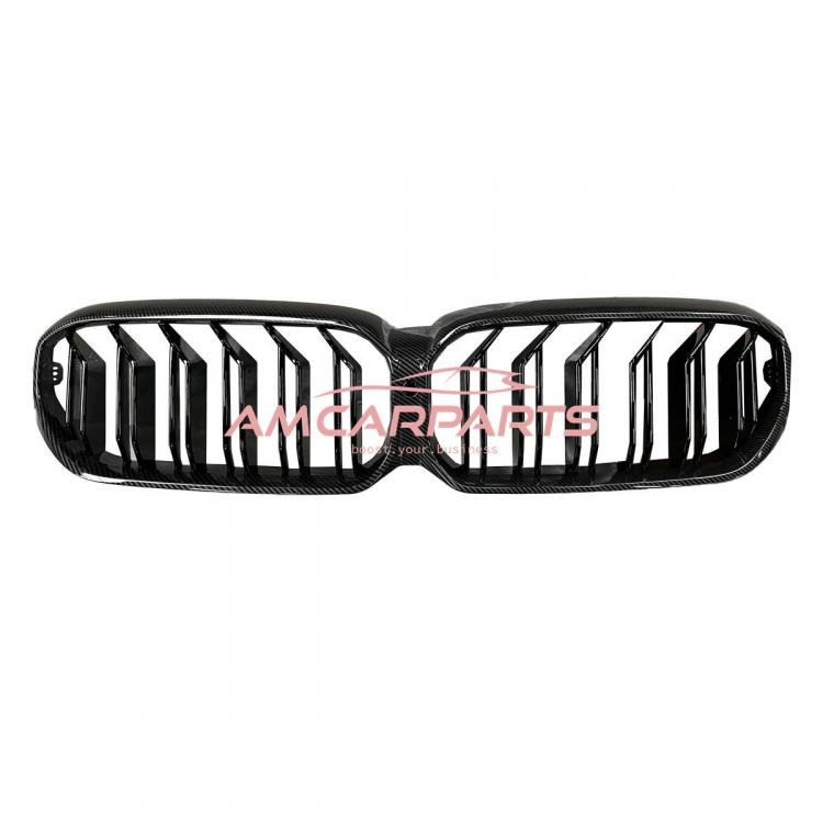 Upgrade Design Kühlergrill / Sportgrill passend für BMW 5er G30, F90 / G31 Facelift 20+ Carbon-Optik / Hochglanz schwarz