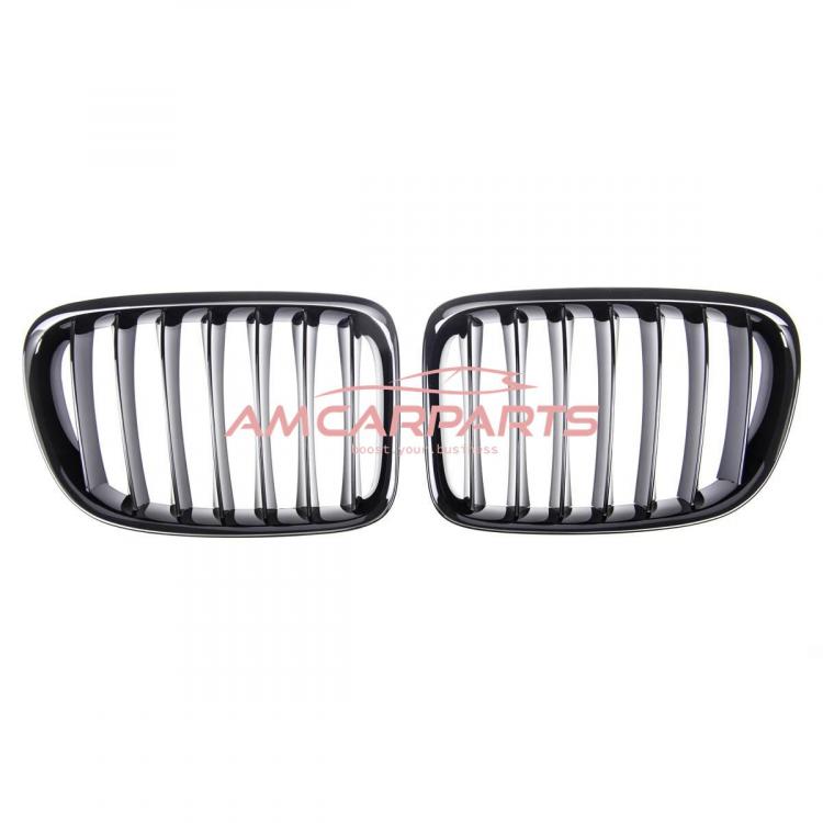 Upgrade Design Kühlergrill / Sportgrill passend für BMW X1 E84 09-15 Hochglanz schwarz