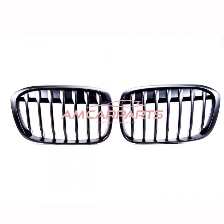 Upgrade Design Kühlergrill / Sportgrill passend für BMW X1 F48 Vor-Facelift 15-19 Matt schwarz
