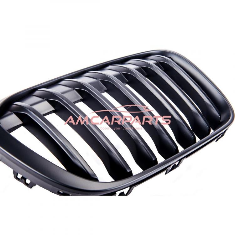 Upgrade Design Kühlergrill / Sportgrill passend für BMW X1 F48 Vor-Facelift 15-19 Matt schwarz