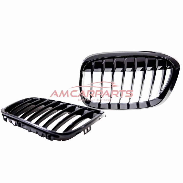 Upgrade Design Kühlergrill / Sportgrill passend für BMW X1 F48 Vor-Facelift 15-19 Hochglanz schwarz