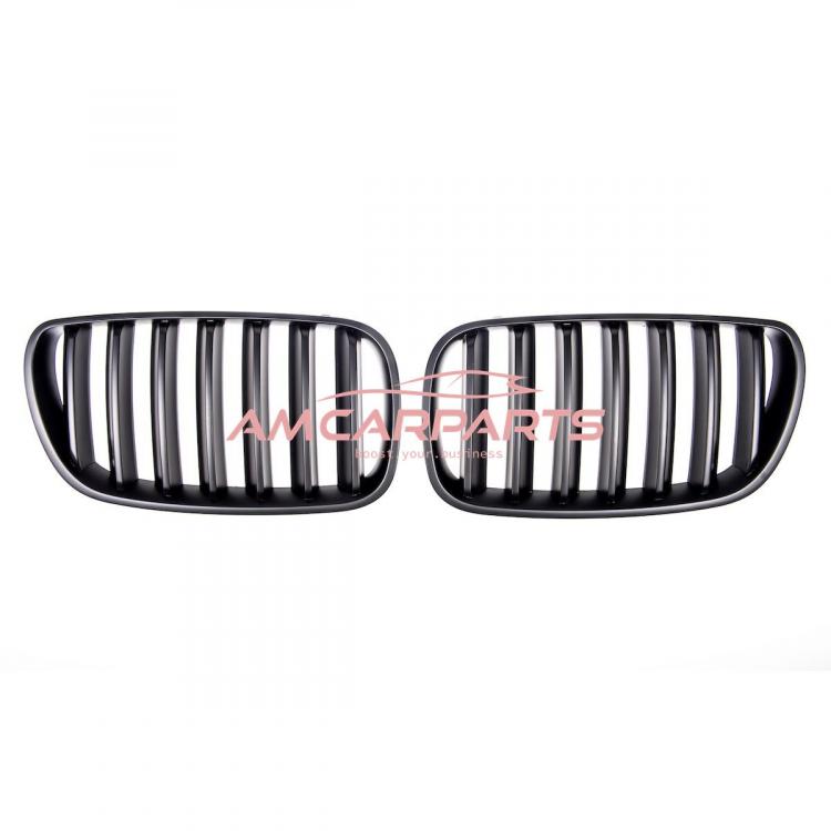 Upgrade Design Kühlergrill / Sportgrill passend für BMW X3 E83 Facelift 06-10 Matt schwarz