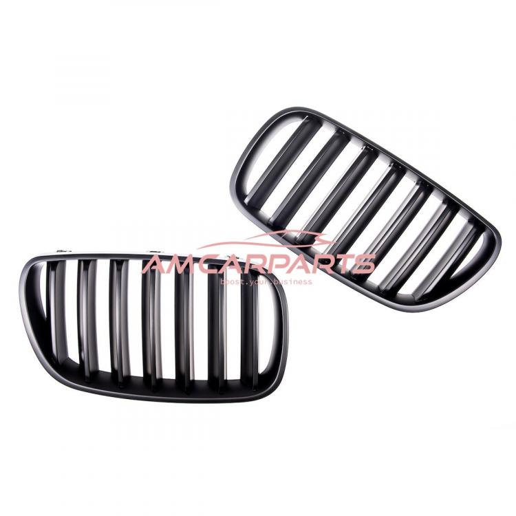 Upgrade Design Kühlergrill / Sportgrill passend für BMW X3 E83 Facelift 06-10 Matt schwarz
