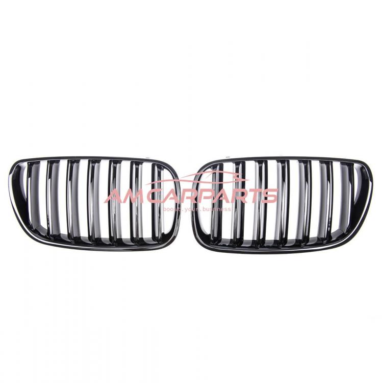 Upgrade Design Kühlergrill / Sportgrill passend für BMW X3 E83 Facelift 06-10 Hochglanz schwarz