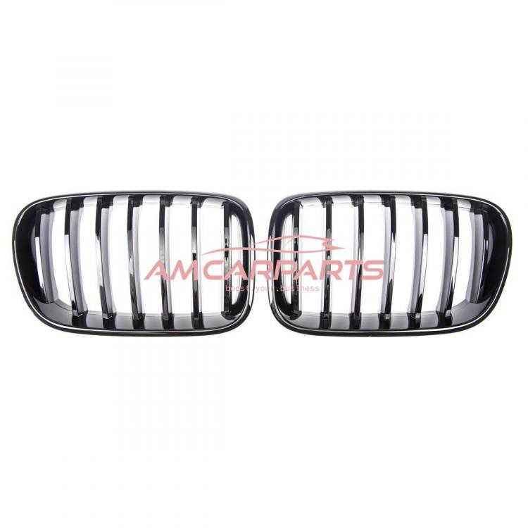 Upgrade Design Kühlergrill / Sportgrill passend für BMW X3 F25 Vor-Facelift 10-14 Hochglanz schwarz