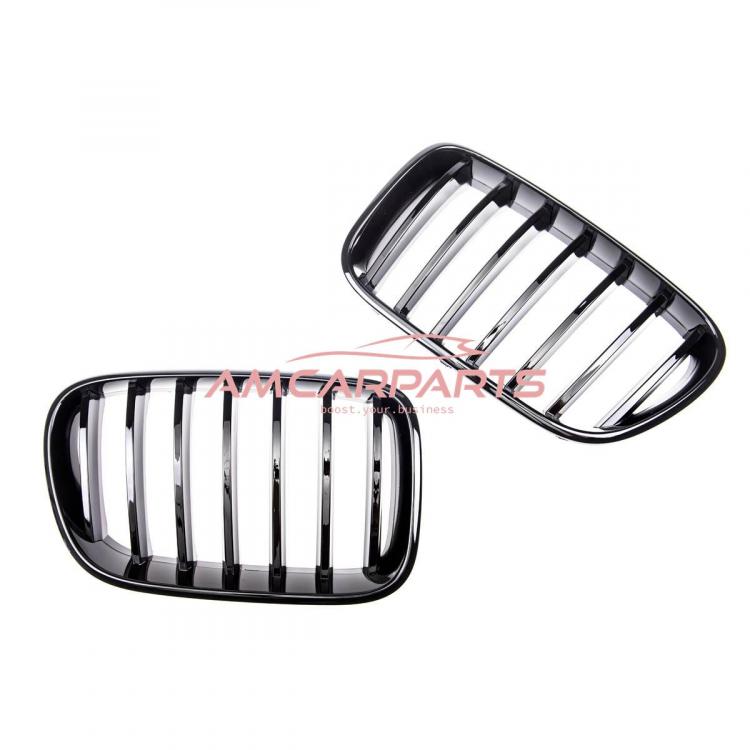 Upgrade Design Kühlergrill / Sportgrill passend für BMW X3 F25 Vor-Facelift 10-14 Hochglanz schwarz