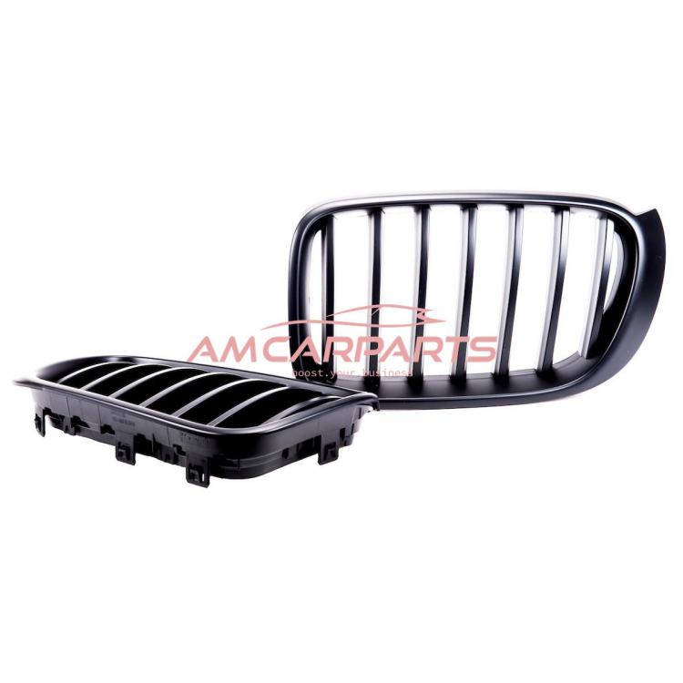 Upgrade Design Kühlergrill / Sportgrill passend für BMW X3 F25 / X4 F26 Facelift 14-18 Matt schwarz