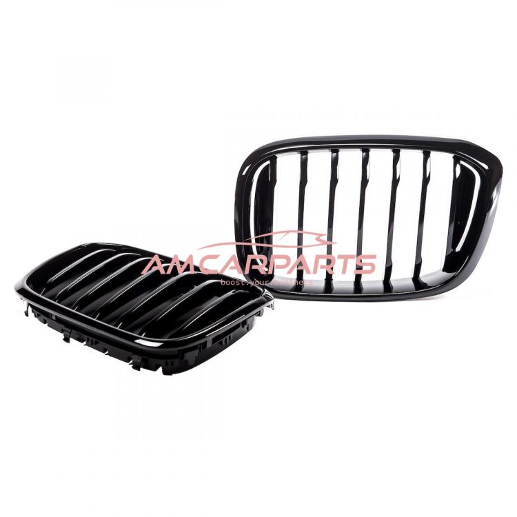 Upgrade Design Kühlergrill / Sportgrill passend für BMW X3 G01 / X4 G02 17-21 Hochglanz schwarz