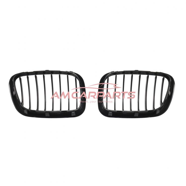 Upgrade Design Kühlergrill / Sportgrill passend für BMW X5 E53 Vor-Facelift 99-03 Matt schwarz