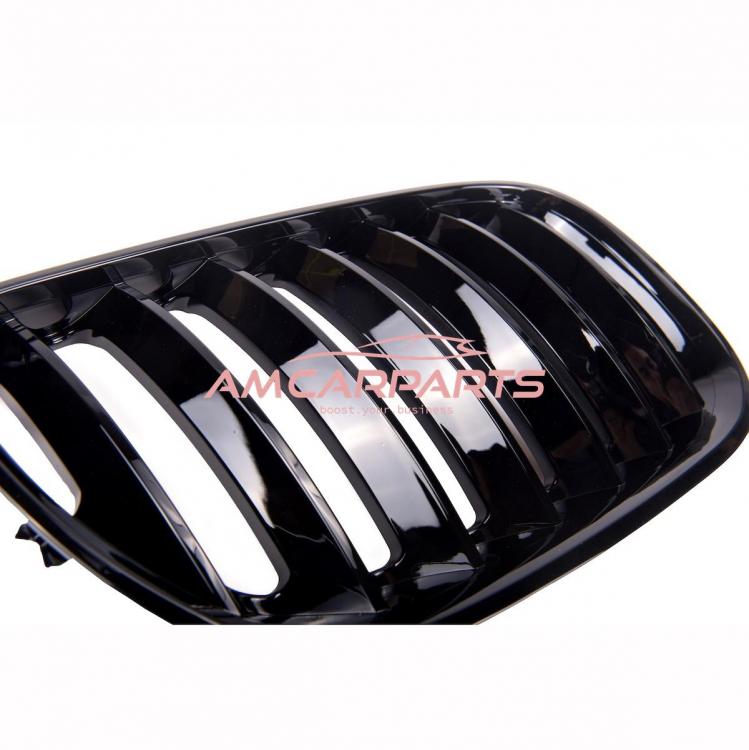 Upgrade Design Kühlergrill / Sportgrill passend für BMW X5 E53 Facelift 03-06 Hochglanz schwarz