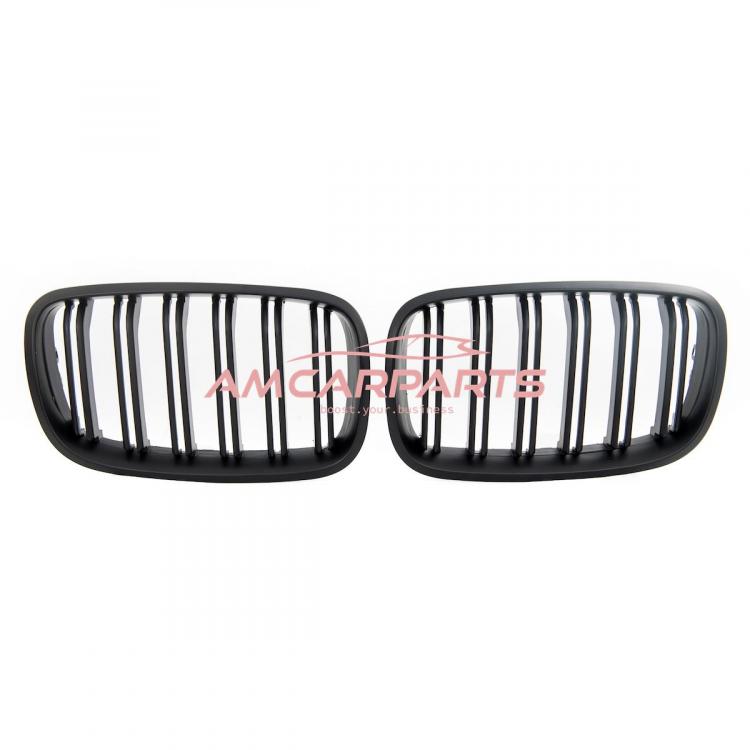 Upgrade Design Kühlergrill / Sportgrill passend für BMW X5 E70 / X6 E71, E72 07-13 Matt schwarz