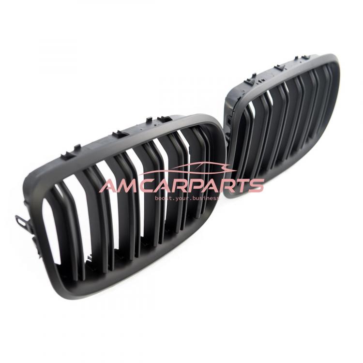 Upgrade Design Kühlergrill / Sportgrill passend für BMW X5 E70 / X6 E71, E72 07-13 Matt schwarz