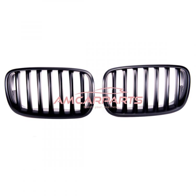 Upgrade Design Kühlergrill / Sportgrill passend für BMW X5 E70 / X6 E71, E72 13-18 Matt schwarz