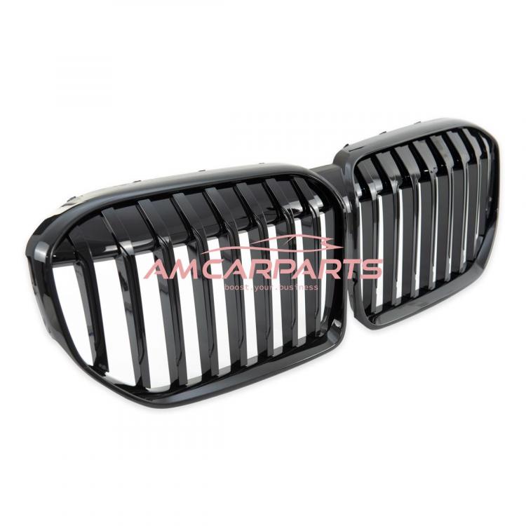 Upgrade Design Kühlergrill / Sportgrill passend für BMW 7er G11 / G12 Facelift 19+ Hochglanz schwarz