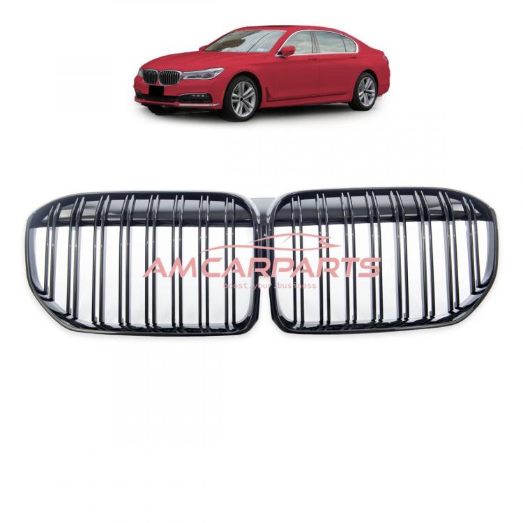 Upgrade Design Kühlergrill / Sportgrill passend für BMW 7er G11 / G12 Facelift 19+ Hochglanz schwarz