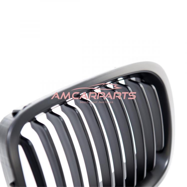 Upgrade Design Kühlergrill / Sportgrill passend für BMW 3er E46 Vor-Facelift Limousine/Touring 98-01 Matt schwarz