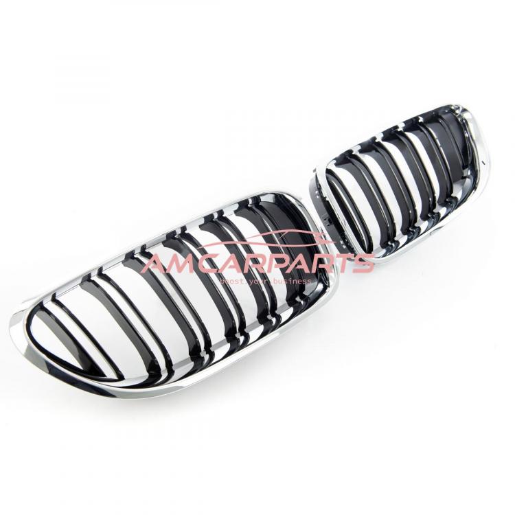Upgrade Design Kühlergrill / Sportgrill passend für BMW 6er F12 / F13 / F06 11-18 Hochglanz schwarz / chrom
