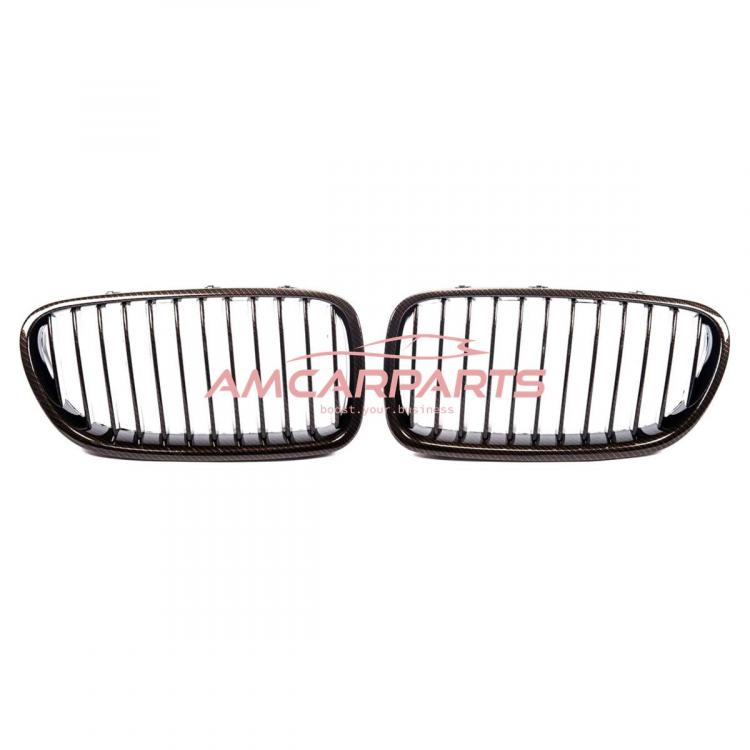 Upgrade Design Kühlergrill / Sportgrill passend für BMW 5er F10 / F11 10-18 Carbon-Optik / Hochglanz braun
