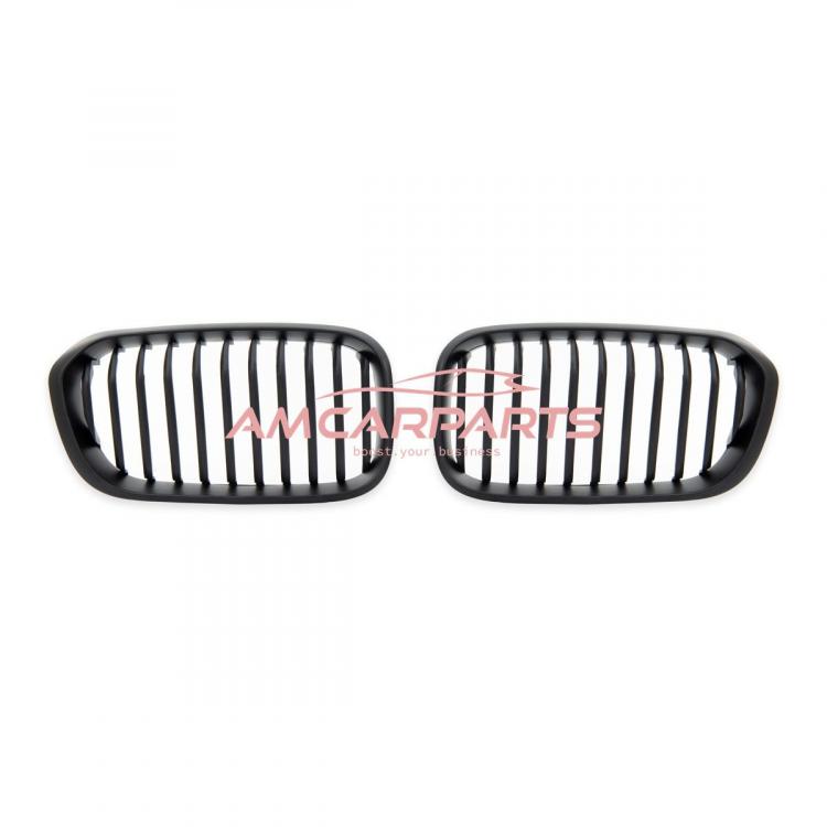 Preview: Upgrade Design Kühlergrill / Sportgrill passend für BMW 1er F20 / F21 Facelift 15-19 Matt schwarz