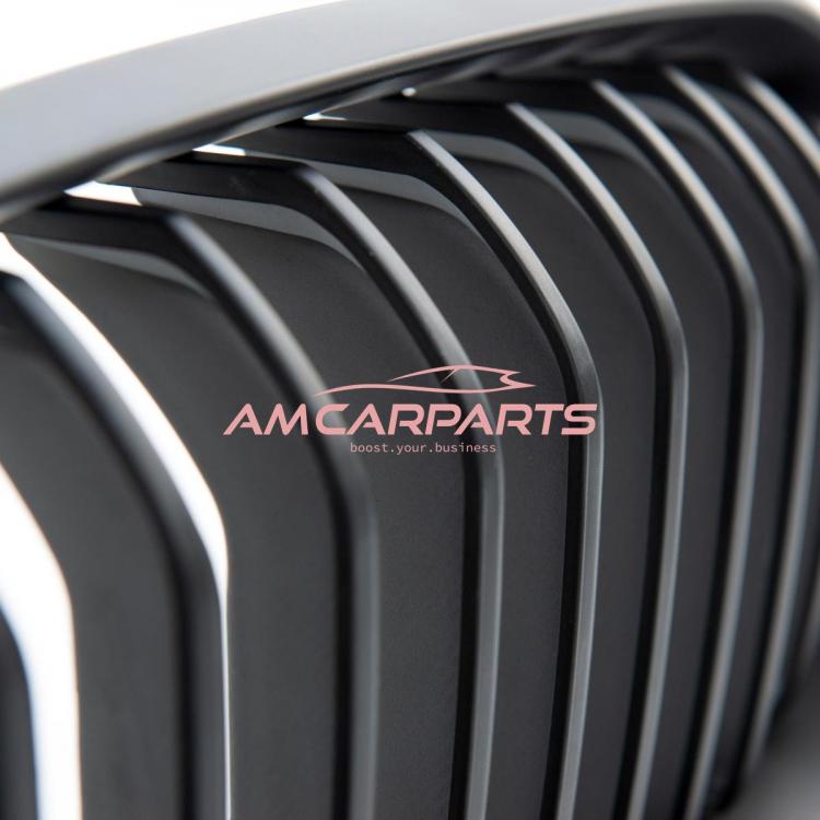 Preview: Upgrade Design Kühlergrill / Sportgrill passend für BMW 1er F20 / F21 Facelift 15-19 Matt schwarz