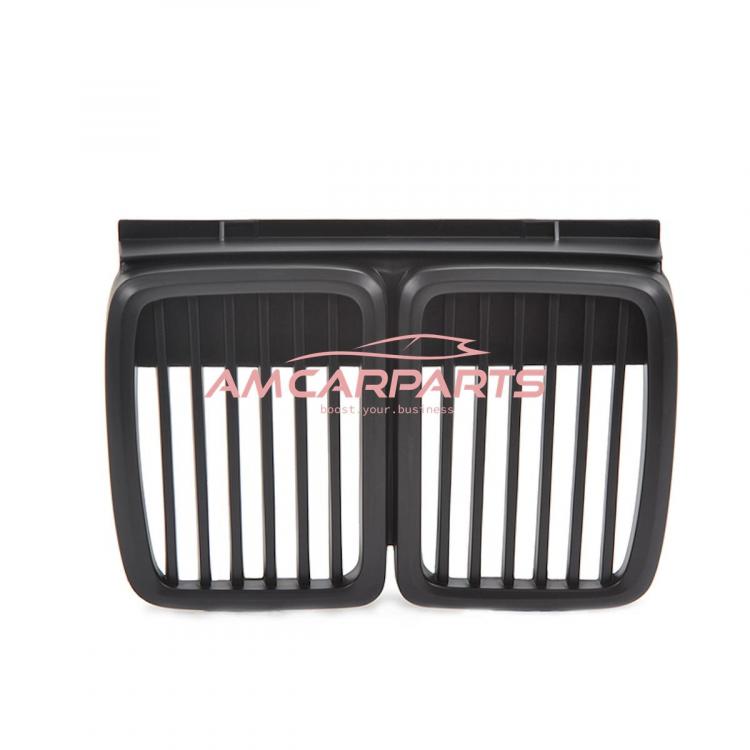 Preview: Upgrade Design Kühlergrill / Sportgrill passend für BMW 3er E30 87-94 Matt schwarz